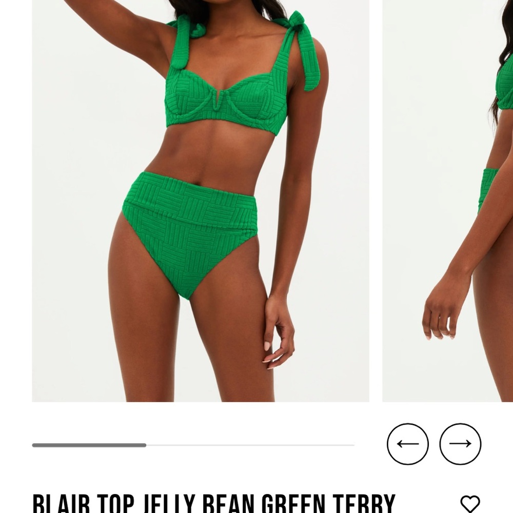 Beach Riot Green Terry Bikini Set